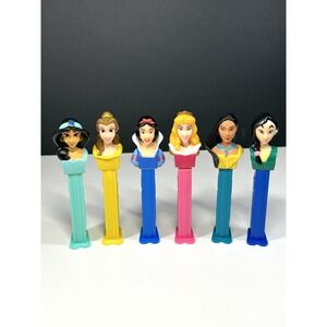 Lot Of Six Disney Dispensers Princesses Pez Cinderella Snow White Ariel & More